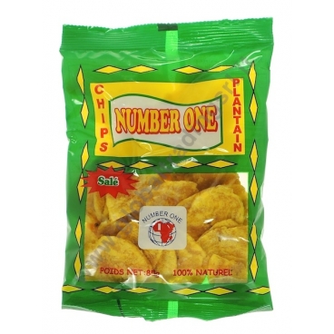 NUMBER ONE PLANTAIN CHIPS SALATI - SNACK AL PLATANO 24x85g