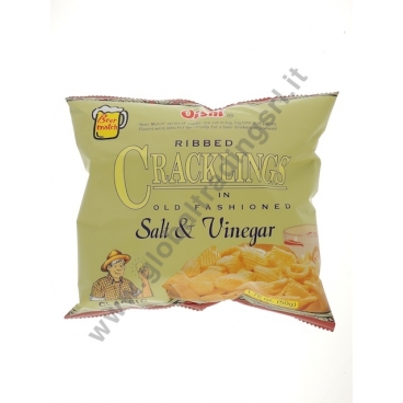 OISHI RIBBED CRACKLING SALT&VINEGAR - SNACK SALATO 50x50g