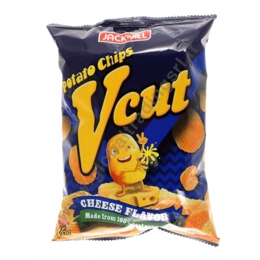 J&J V CUT POTATO CHIPS CHEESE - SNACK SALATO 50x60g