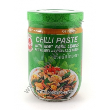 COCK CHILLI PASTE W/ BASIL LEAVES - CONDIMENTO IN PASTA 24x200g