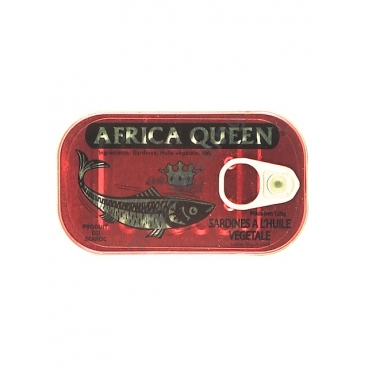 AFRICA QUEEN SARDINES RED - SARDINE IN OLIO VEGETALE 50x125g