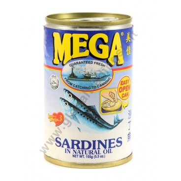 MEGA SARDINES NATURAL OIL - ALACCE IN OLIO DI SOIA 48x155g