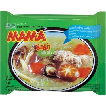 MAMA INSTANT NOODLES CLEAR SOUP BEAN VERMICELLI 30x40g