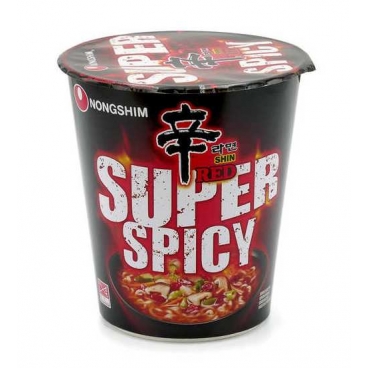 NONG SHIM CUP SHIN RAMYUN SUPER SPICY RED 12x68g
