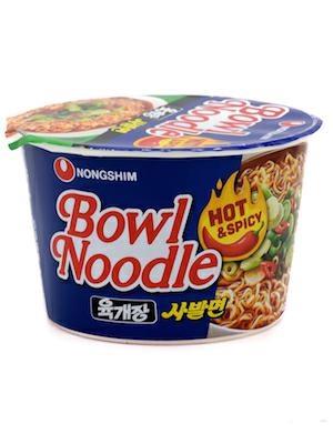 NONG SHIM BOWL HOT & SPICY (BLU) - NOODLES ISTANTANEI 12x100g*