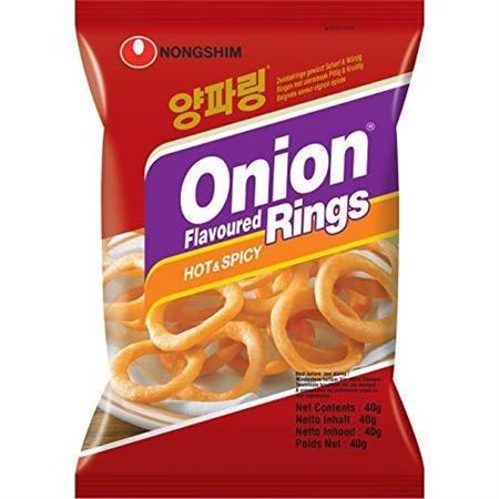 NONG SHIM ONION RINGS HOT & SPICY - SNACK GUSTO CIPOLLA 20x40g*