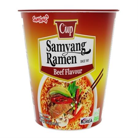 SAMYANG CUP BEEF - NOODLES ISTANTANEI 15x65g*