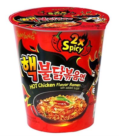 SAMYANG CUP HOT CHICKEN 2xSPICY - NOODLES ISTANTANEI 30x70g*