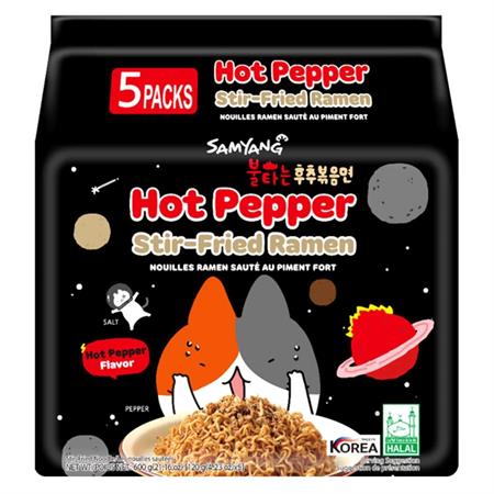 SAMYANG MULTIPACK HOT PEPPER STIR-FRIED RAMEN 8x600g