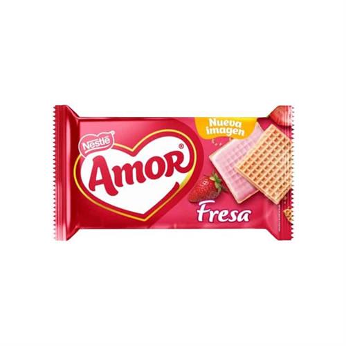 NESTLE' AMOR FRESA - WAFER GUSTO FRAGOLA 60x100g*