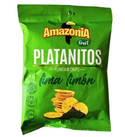 AMAZONIA PLATANITOS LIMON - PLANTAIN CHIPS 15x75g*