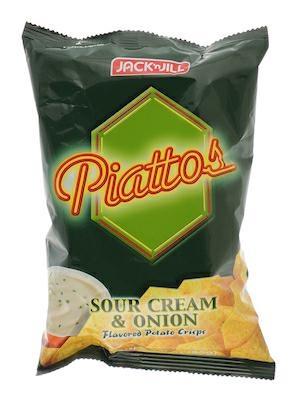 J&J PIATTOS SOUR CREAM & ONION - SNACK SALATO 50x85g