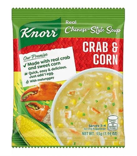 KNORR CRAB & CORN CHINESE SOUP - ZUPPA ISTANTANEA 60x55g
