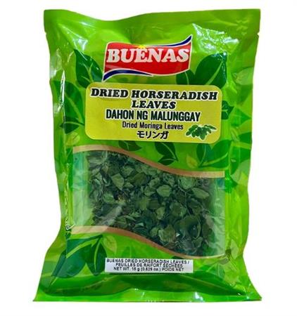 BUENAS HORSERADISH LEAVES - FOGLIE DI MORINGA SECCHE 20x15g