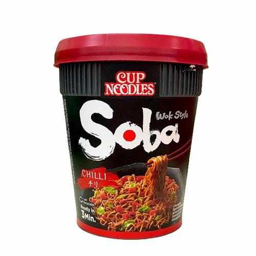 NISSIN CUP SOBA CHILI - NOODLES ISTANTANEI 8x92g (UT)
