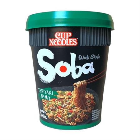 NISSIN CUP SOBA TERIYAKI - NOODLES ISTANTANEI 8x90g (UT)