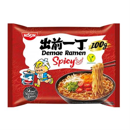 NISSIN DEMAE RAMEN SPICY- NOODLES ISTANTANEI 30x100g