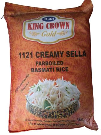 KING CROWN CREAMY SELLA - RISO BASMATI PARBOILED 18kg* ND