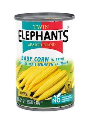 TWIN ELEPHANTS YOUNG BABY CORN - PANNOCCHIETTE DI MAIS 12/24x425g