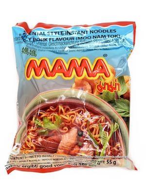 MAMA INSTANT NOODLES MOO NAM TOK (SPICY PORK) 30x55g