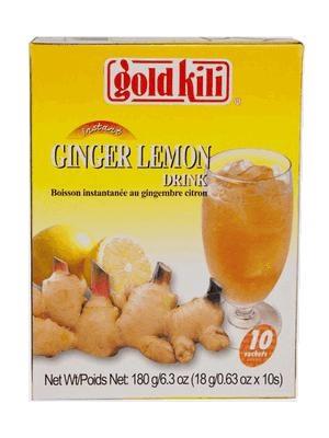 GOLD KILI GINGER DRINK LEMON - BEVANDA SOLUBILE (10 bags) 24x180g