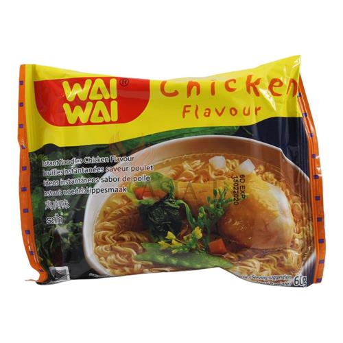 WAI WAI INSTANT CHICKEN - NOODLES ISTANTANEI 30x60g