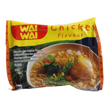 WAI WAI INSTANT CHICKEN - NOODLES ISTANTANEI 30x60g