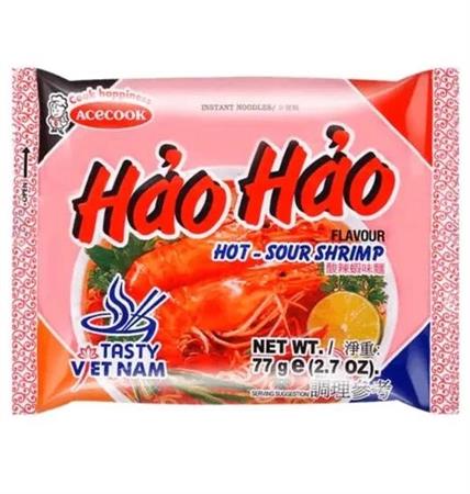 ACECOOK HAO HAO HOT-SOUR SHRIMP - INSTANT NOODLES 30x77g
