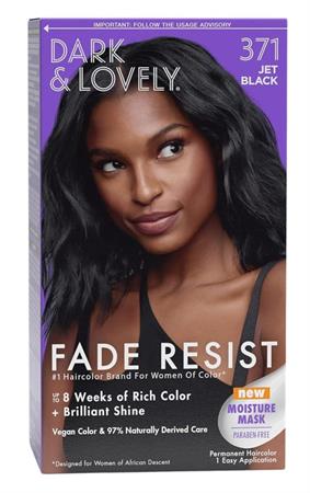 DARK & LOVELY HAIR COLOR KIT 371 JET BLACK