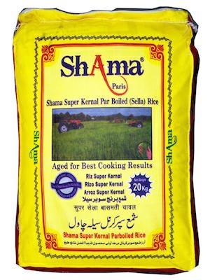 SHAMA GOLDEN SELLA - RISO BASMATI PARBOILED 18kg