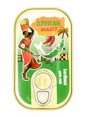 AFRICAN BEAUTY SARDINESS GREEN (SPICY) 50x125g