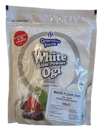 GRACECO OGI WHITE MAIZE POWDER - FARINA DI MAIS 12x500g *