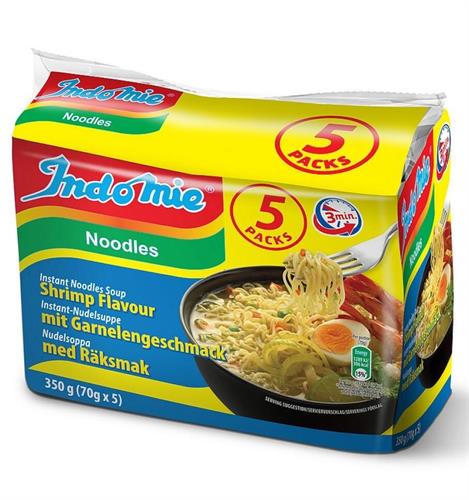 INDOMIE SHRIMP GAMBERETTI (5PACK) - NOODLES ISTANTANEI 8x40g*