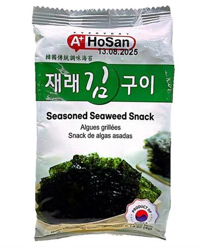 HOSAN ROASTED SEAWEED SNACK - ORIGINAL- SNACK DI ALGHE (30x) 8x2,4g