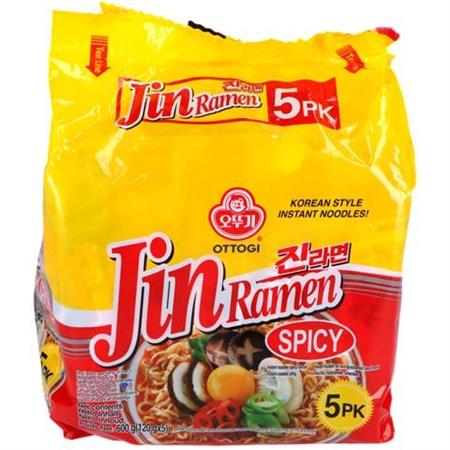 OTTOGI JIN RAMEN SPICY INSTANT NOODLES (5PACK) 8x600g*