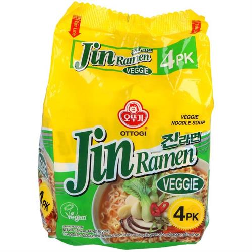 OTTOGI JIN RAMEN VEGGIE INSTANT NOODLES (4PACK) 8x440g*