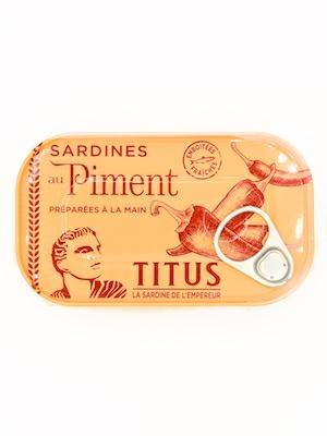 TITUS HOT - SARDINES SOTT'OIL PICCANTI 48x125g