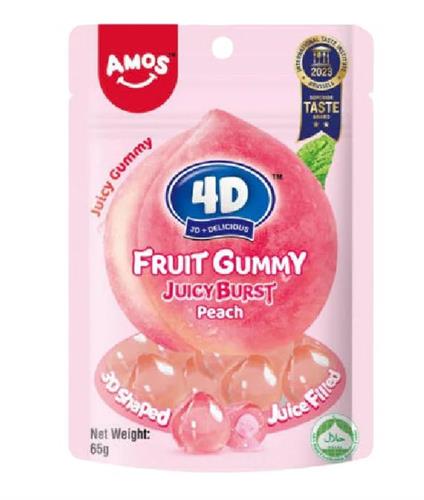 AMOS 4D FRUIT GUMMY - PEACH - CARAM. GOMMOSE 24x65g