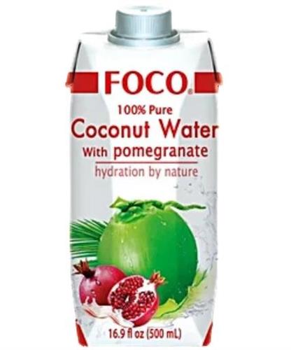 FOCO COCONUT WATER & POMEGRANATE (BRICK) - ACQUA DI COCCO 12x500ml *