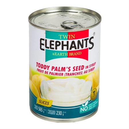 TWIN ELEPHANTS TODDY PALM (SLICES) - FRUTTI DI PALMA SCIROPPO 24x565g