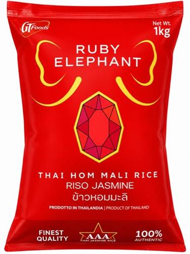 RUBY ELEPHANT THAI HOM MALI RISO JASMINE 10x1kg *