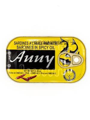 ANNY SARDINES YELLOW - SARDINE IN OLIO PICCANTE 50x125g