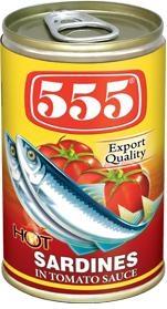 555 SARDINES HOT&SPICY- ALACCE IN SALSA PICCANTE 50x155g *