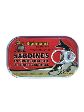 BIG-MAMA SARDINESS RED - SARDINES ALVEGETABLE OIL 50x125g