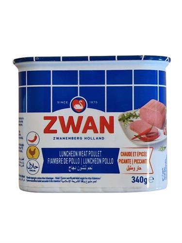 ZWAN CHICKEN LUNCHEON SPICY - CARNE DI POLLO IN SCATOLA 12x340g