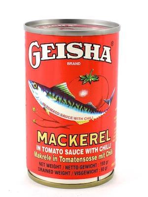 GEISHA MACKEREL RED - SGOMBRI IN SALSA PICCANTE 50x155g