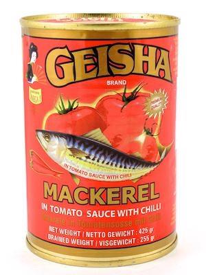 GEISHA MACKEREL RED - SGOMBRI IN SALSA PICCANTE 12x425g