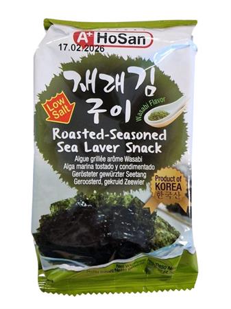 HOSAN ROASTED SEAWEED SNACK - WASABI - SNACK DI ALGHE (24x) 3x4,5g