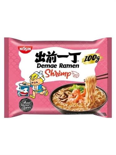 NISSIN DEMAE RAMEN SHRIMP - NOODLES ISTANTANEI 10x100g