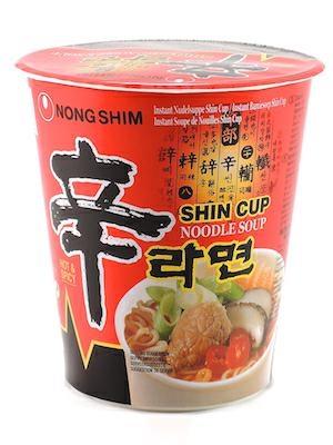 NONG SHIM CUP SHIN HOT & SPICY - NOODLES ISTANTANEI 6x68g *